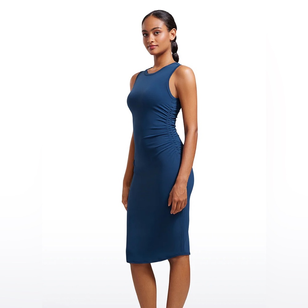 Butterluxe Sleeveless Ruched Midi Bodycon